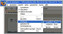 Detail zur Vergrößerungsfunktion im Mozilla Firefox