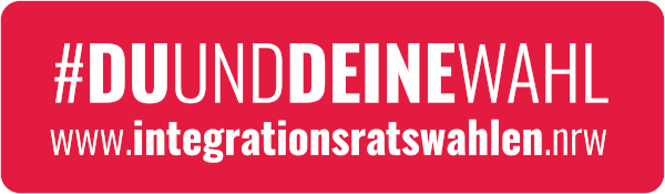 Banner #duunddeinewahl www.integrationsratswahlen.nrw