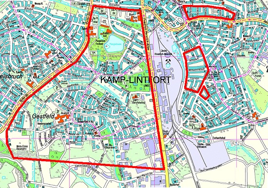 Lageplan Grundwassersituation