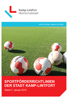 Titelbild Broschüre Sportförderrichtlinien der Stadt Kamp-Lintfort