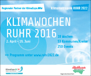 Klimawochen Ruhr 2016 vom 2. April bis 19. Juni 