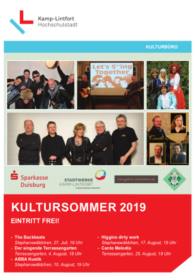 Werbeplakat für den Kultursommer in Kamp-Lintfort