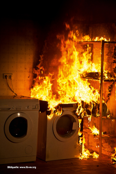 Feuerausbruch in eine Wohnung