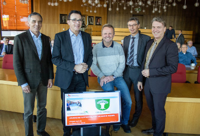 Bürgermeister beim Wasserstoffnetzwerktreffen