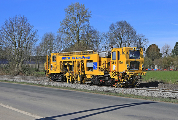 Die Stopfmaschine in Aktion
