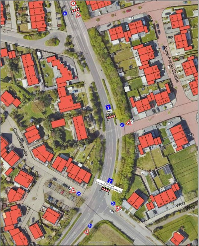 Umleitung Baustelle Schanzstraße