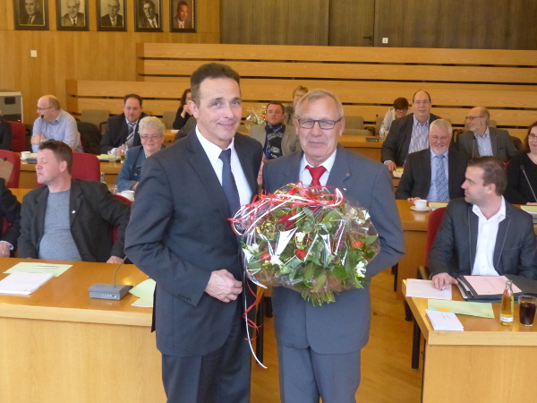 Ehrung Ratsmitglied Jürgen Neervoort Stadt Kamp-Lintfort