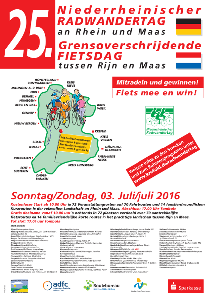 Ankündigung 25. Niederrheinischer Radwandertag