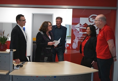 Christoph Landscheidt mit Angelika Schindler, Dieter Tenhaeff, Monique Bleeck und Bert van Blijkshof