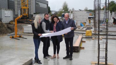 Baustellenbesichtigung KITA Die vier Elemente