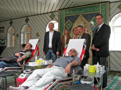 Blutbespendetermin in der DITIB-Moschee im Jahr 2009