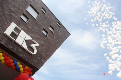 Aufsteigende Luftballons zur Einweihung