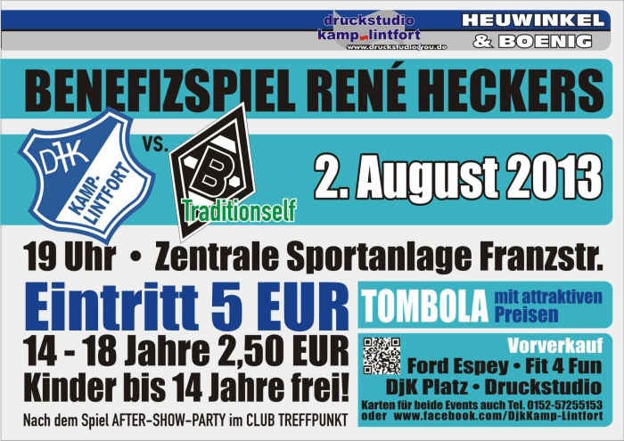 Plakat zum Benefizspiel