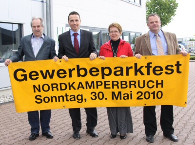 Organisatoren des Gewerbeparkfestes Nord-Kamperbruch