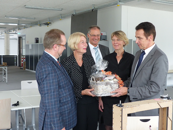 Landrat Dr. Ansgar Müller, Prof. Dr. Ingeborg Schramm-Wölk, Dieter Tenhaeff, Dr. Heide Naderer, Prof. Dr. Christoph Landscheidt