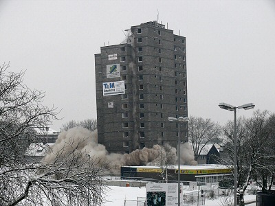 Sprengung des letzten Weißen Riesens in Kamp-Lintfort