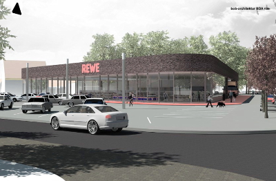 Studie zum REWE-Markt auf dem Marktplatz